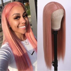 ✨24” PINK STRAIGHT LACE FRONT WIG *NWT*